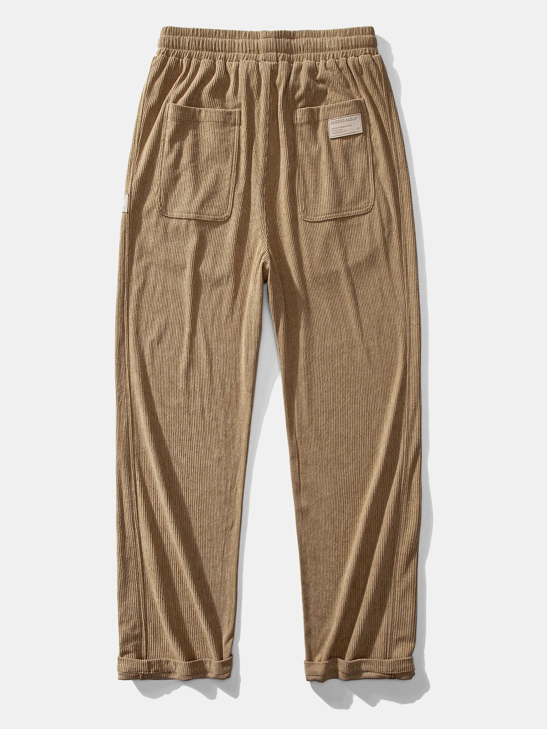 Relax Fit Contrast Corduroy Polo Collar Sweatshirt & Straight Leg Corduroy Pants