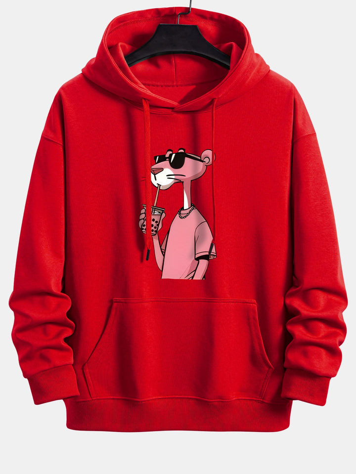 Pink Panther Print Relax Fit Hoodie