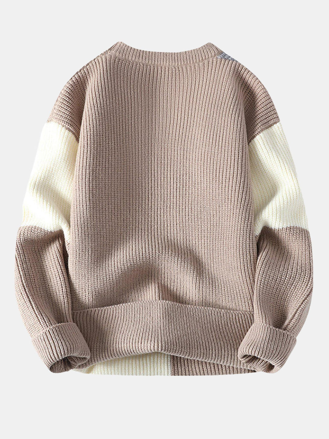 Color Block Crew Neck Sweater
