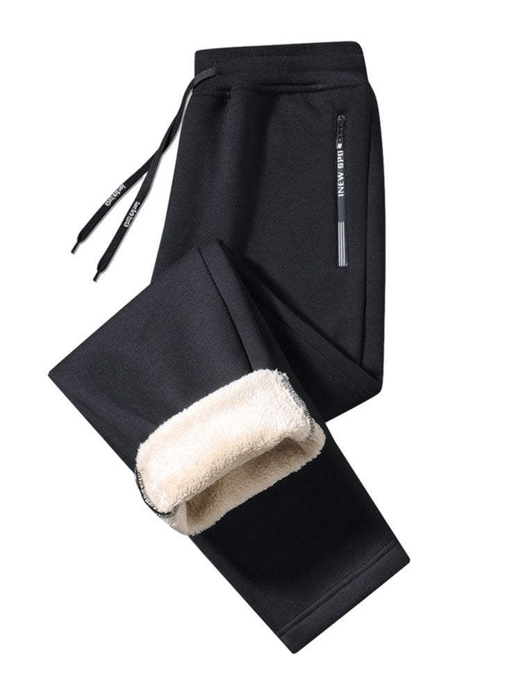 Warm Fleece-Lined Straight Leg Pants