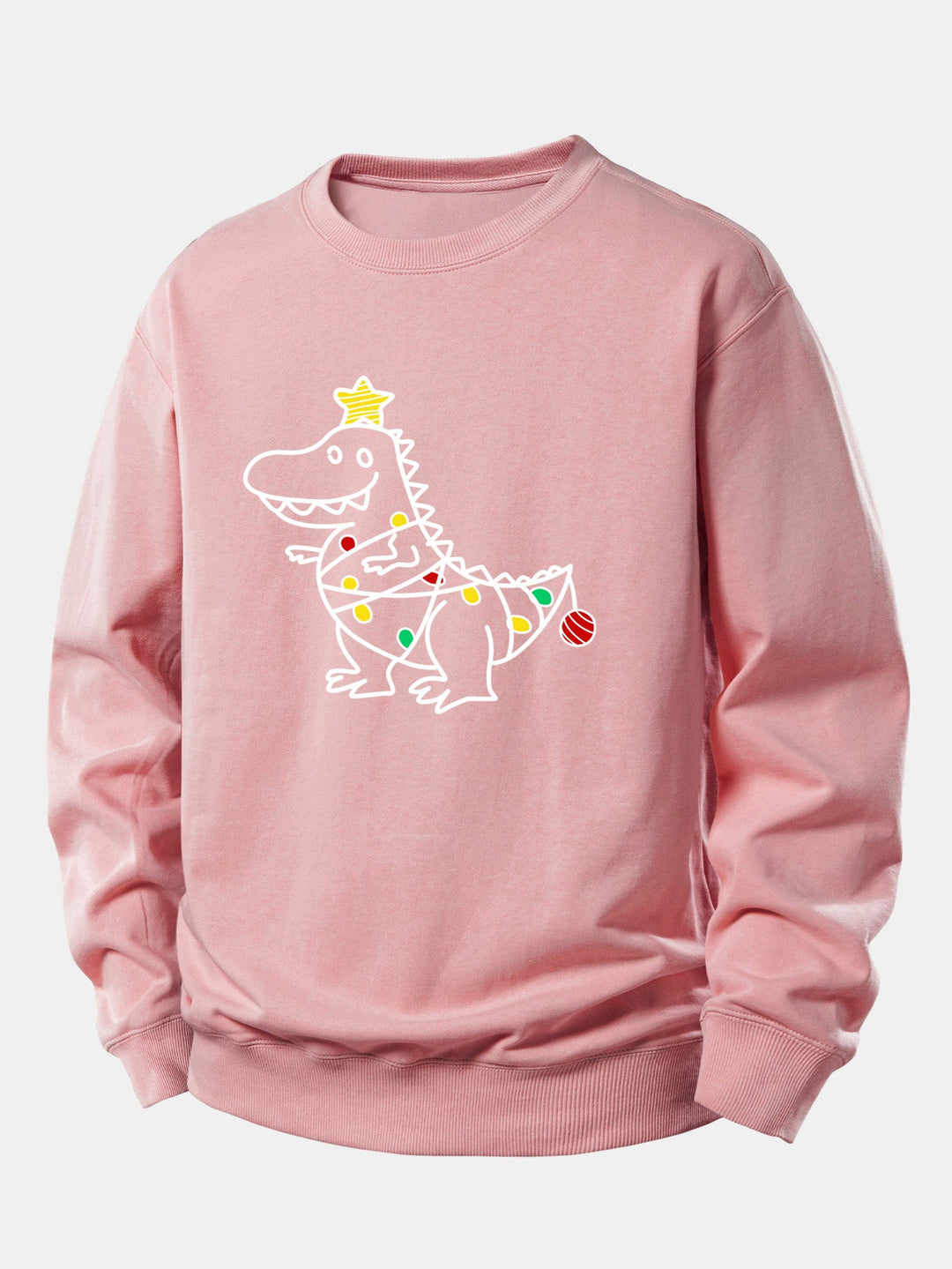 Christmas Dinosaur Print Relax Fit Sweatshirt