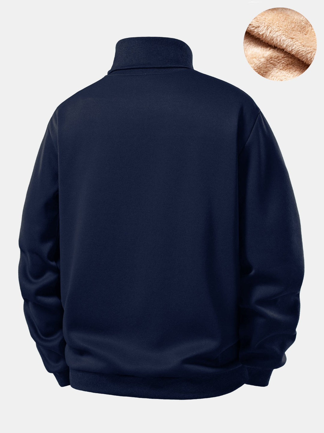Teddy Fleece Lined Turtle Neck Sweatshirt