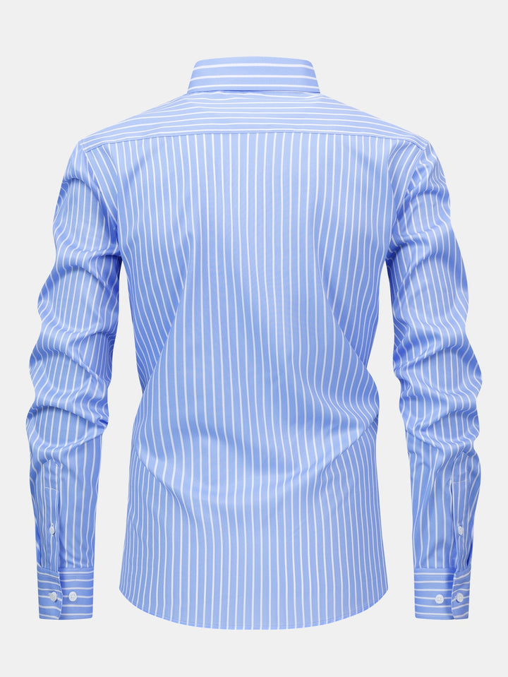 Long Sleeve Stripe Button Up Shirt