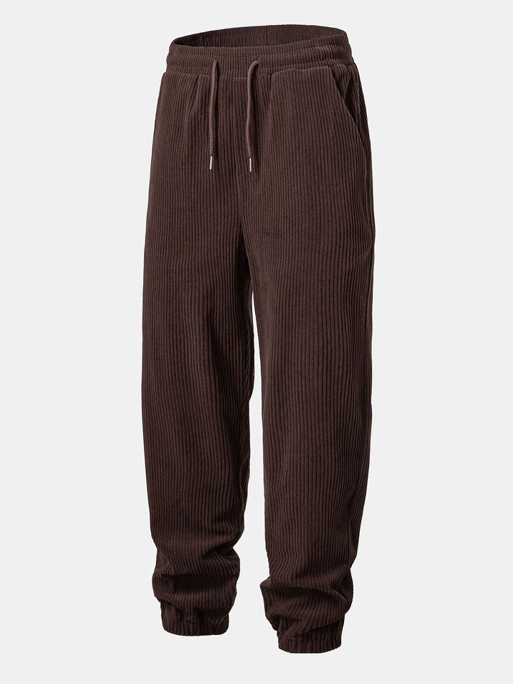 Corduroy Hoodie With Kangaroo Pocket & Corduroy Jogger Pants