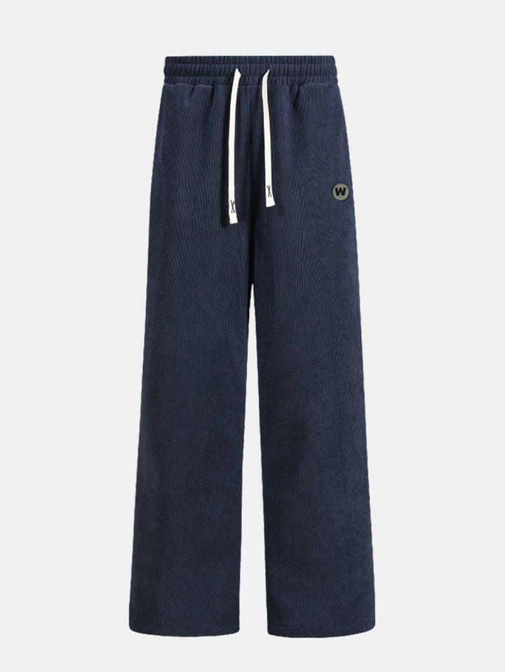 Teddy Fleece Lined Straight Leg Corduroy Pants