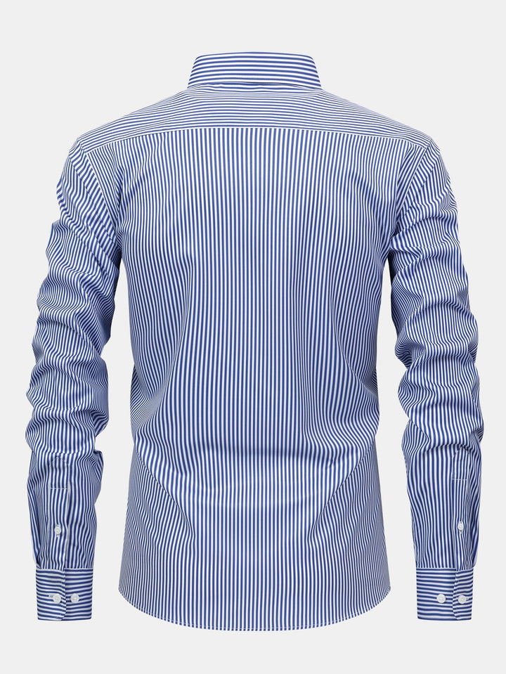 Long Sleeve Stripe Button Up Shirt