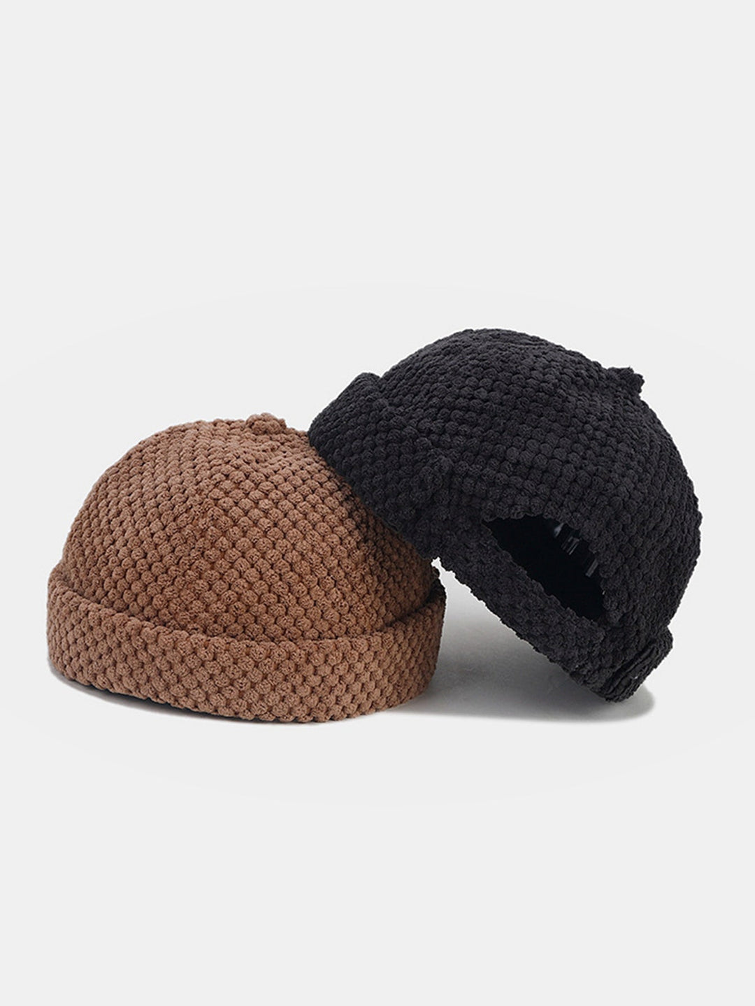 Retro Corduroy Solid Beanie Hat