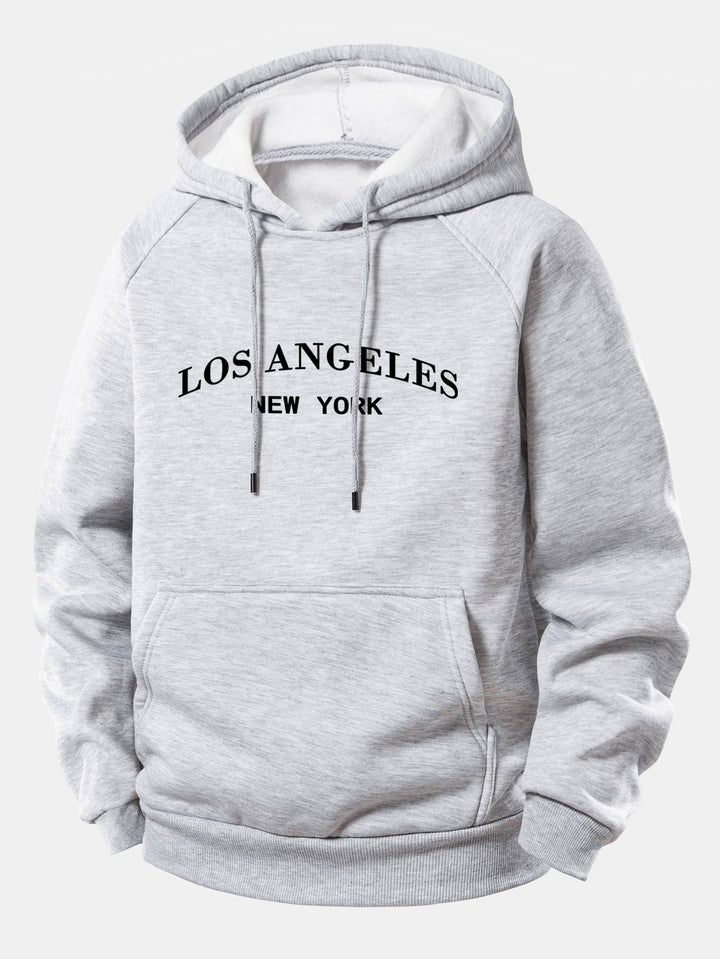 Los Angeles Print Drawstring Hoodie