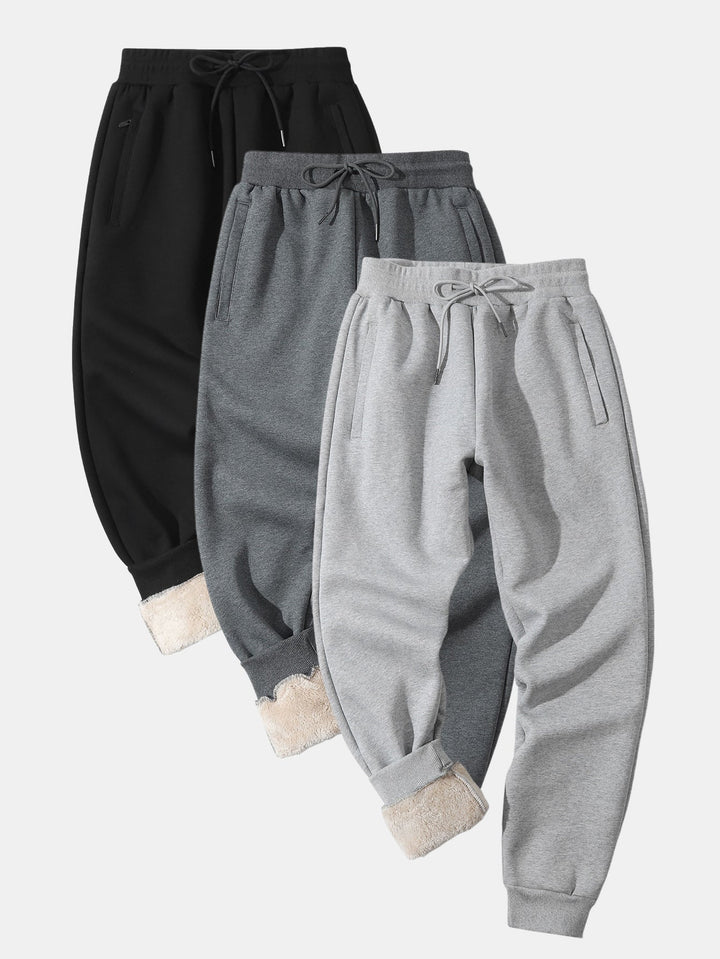 3 Pieces Teddy Lined Jogger Pants