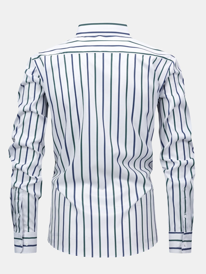 Long Sleeve Stripe Button Up Shirt