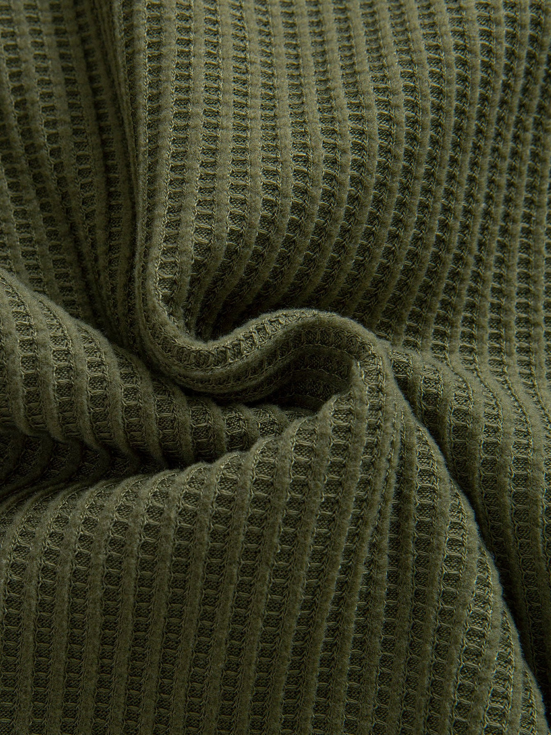 Long Sleeved Waffle Button Up Shirt