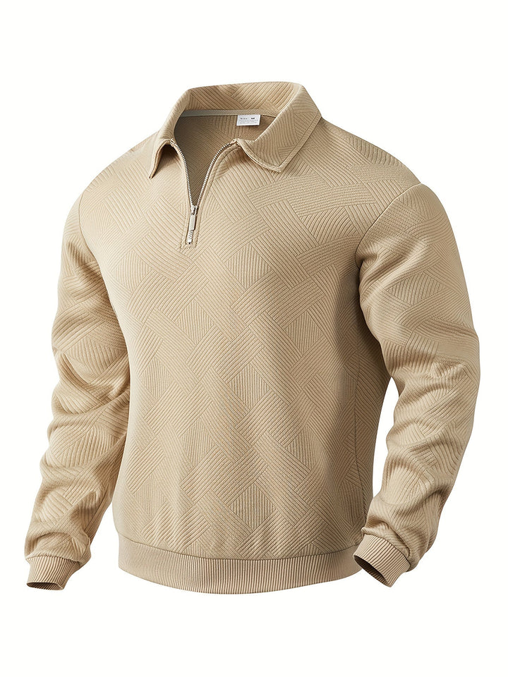 Elite™ - Vintage Geometric Design Sweater With Zipper