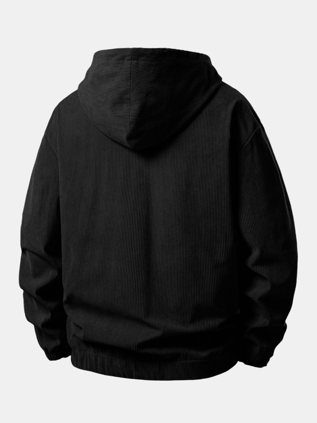 Relax Fit Corduroy Half-Zip Hooded Pullover