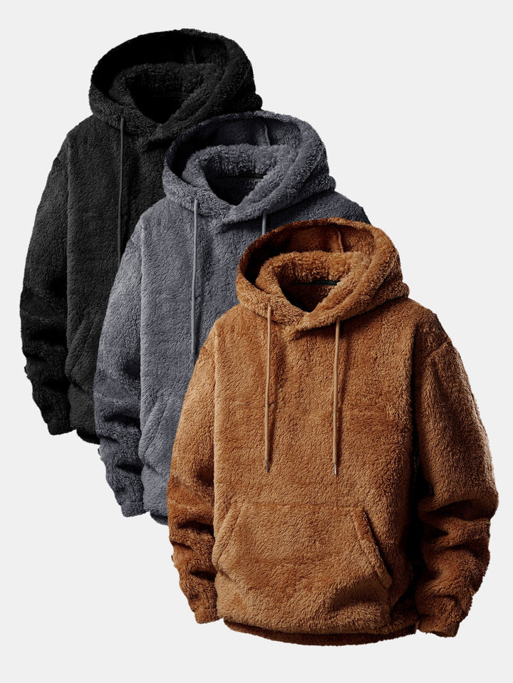 3 Pieces Basic Teddy Hoodies