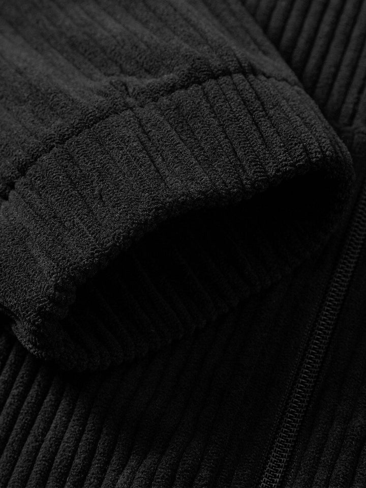 Corduroy Zip-Up Hoodie
