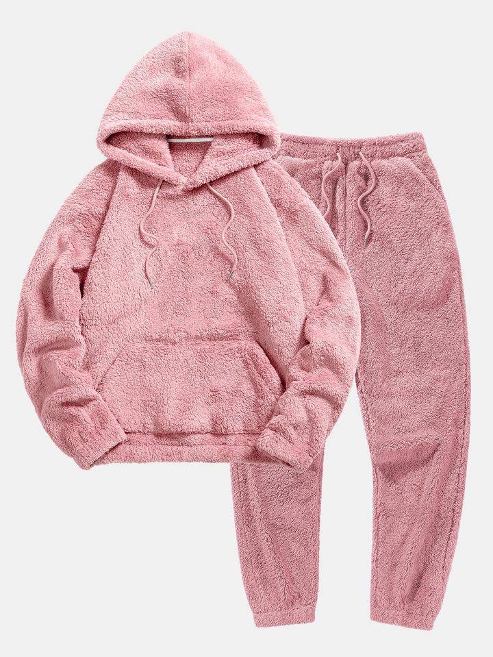 Basic Teddy Hoodie & Teddy Jogger Pants