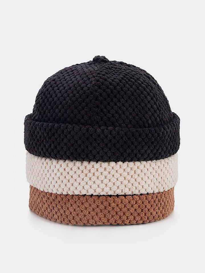 Retro Corduroy Solid Beanie Hat