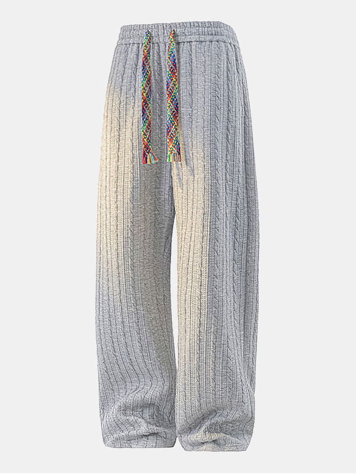 Twisted Jacquard Straight Leg Pants