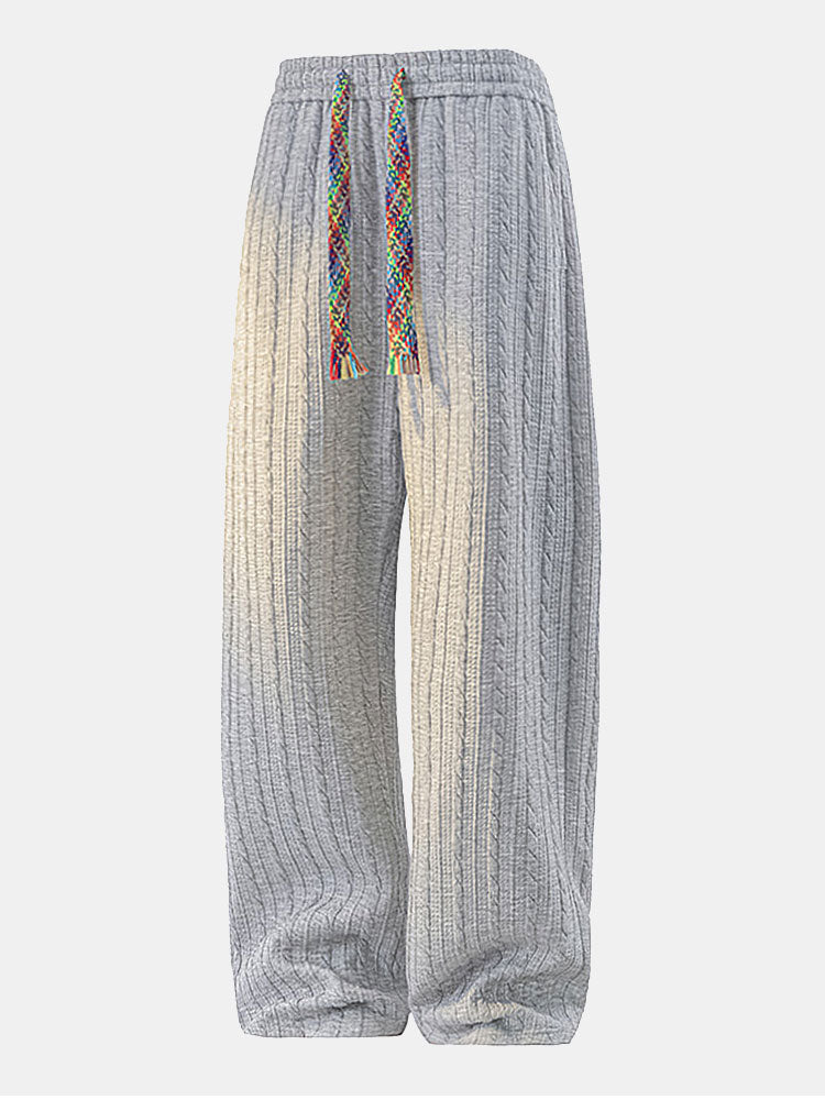 Relax Fit Twist Jacquard Zip Up Hoodie & Twisted Jacquard Straight Leg Pants