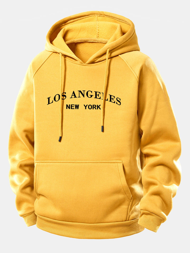 Los Angeles Print Drawstring Hoodie