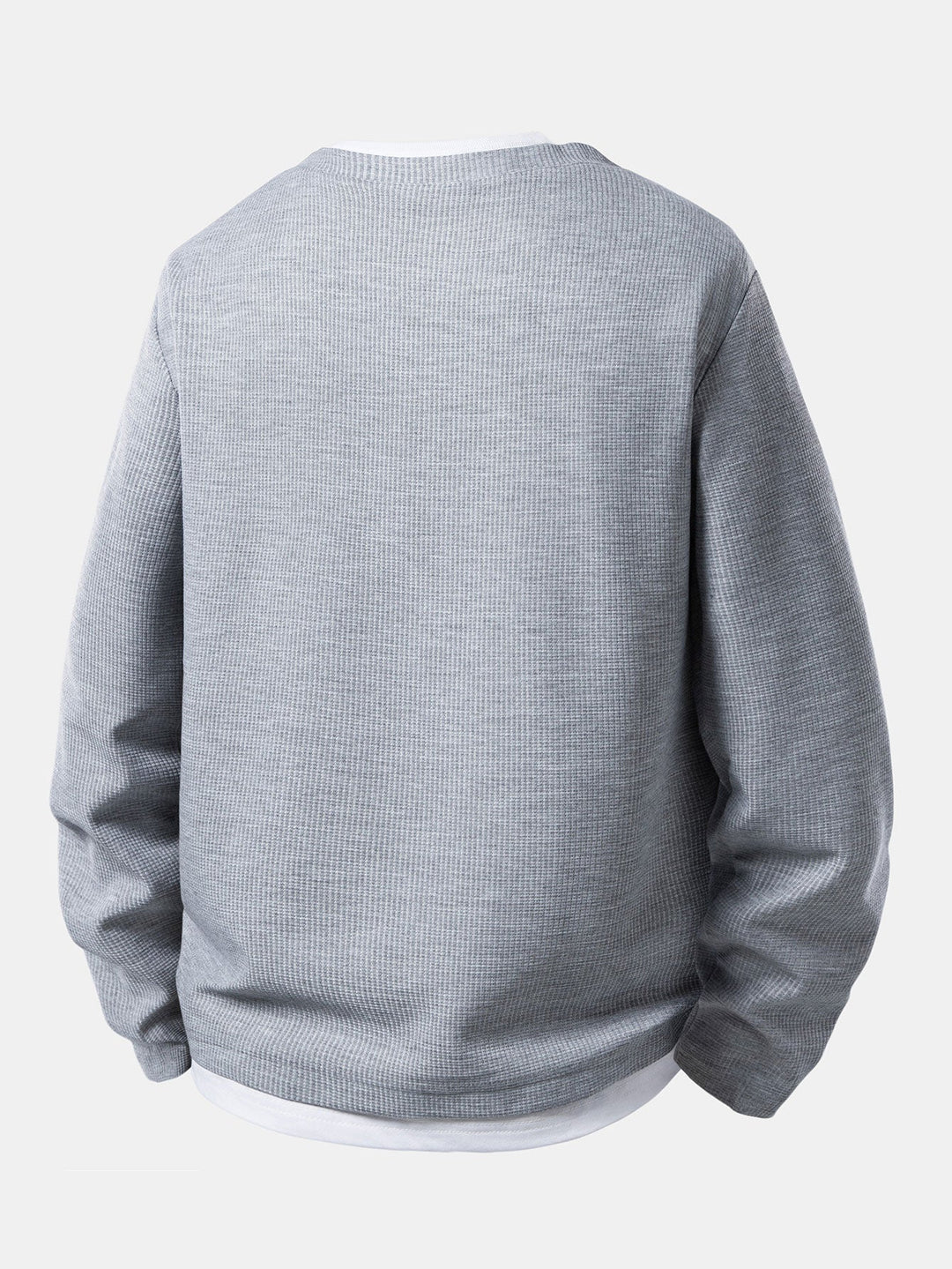 2 In 1 Henley Collar Waffle T-Shirt