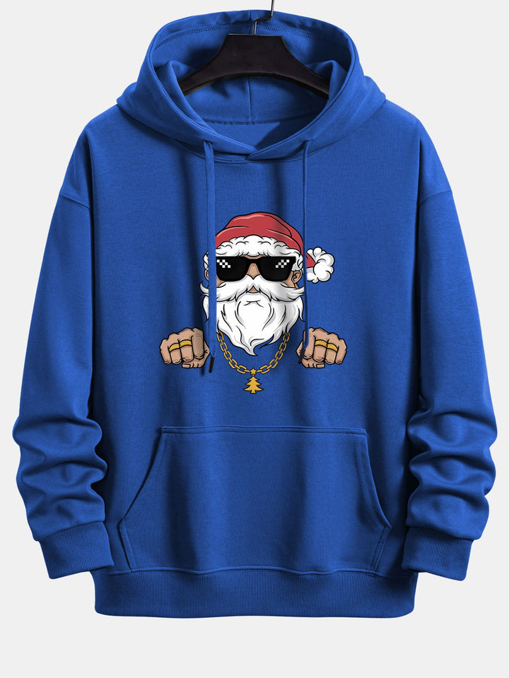 Hip Hop Santa Claus Print Relax Fit Hoodie
