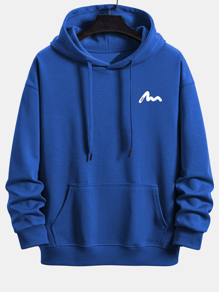 Letter Print Relax Fit Hoodie