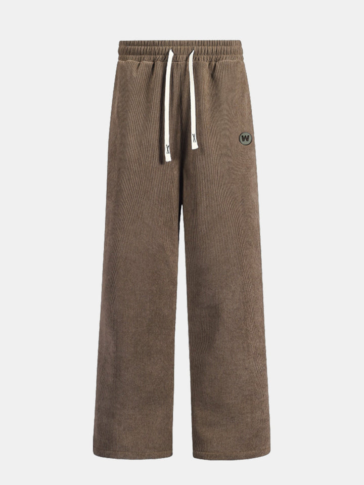3 Pieces Teddy Fleece Lined Straight Leg Corduroy Pants