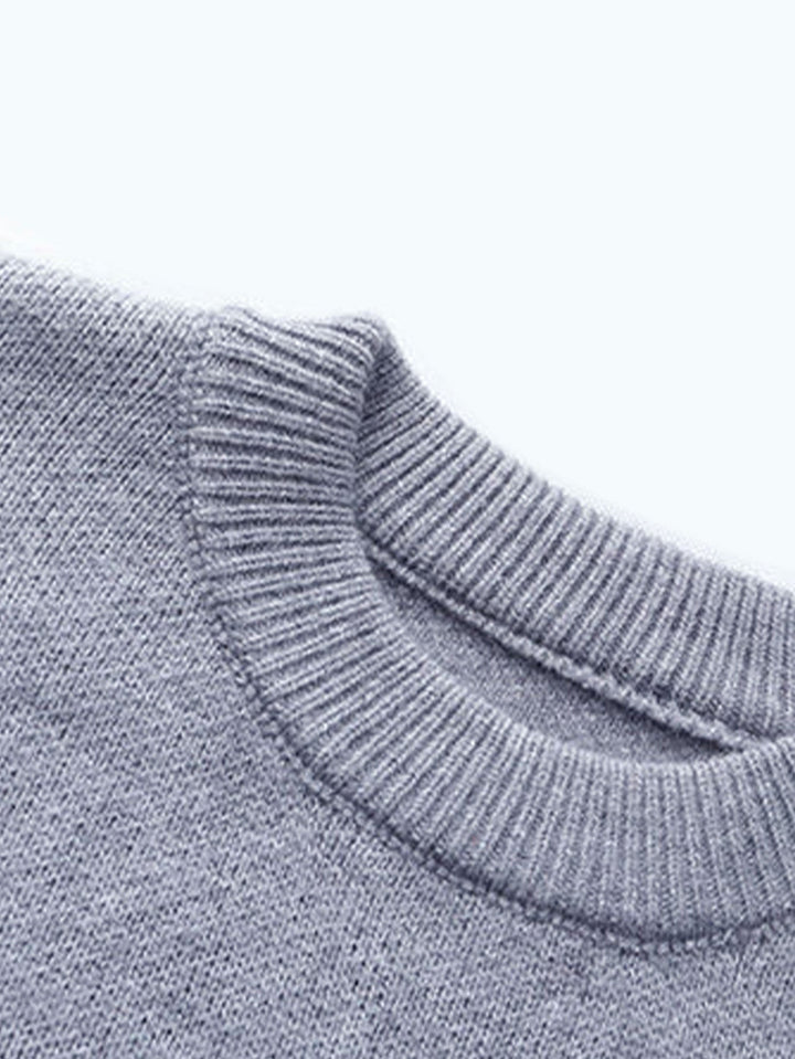 Japanese Cat Print Crew Neck Sweater