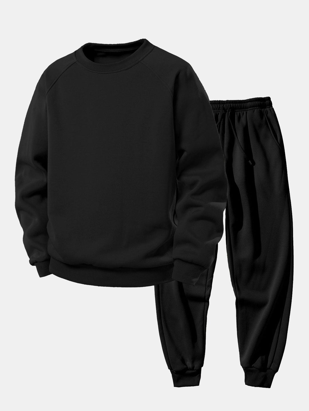 Basic Crew Neck Sweatshirt & Jogger Pants