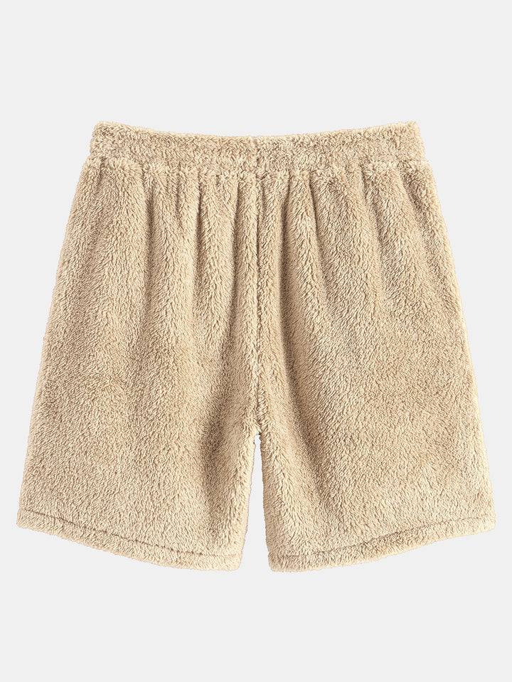 Basic Teddy Hoodie & Teddy Drawstring Shorts