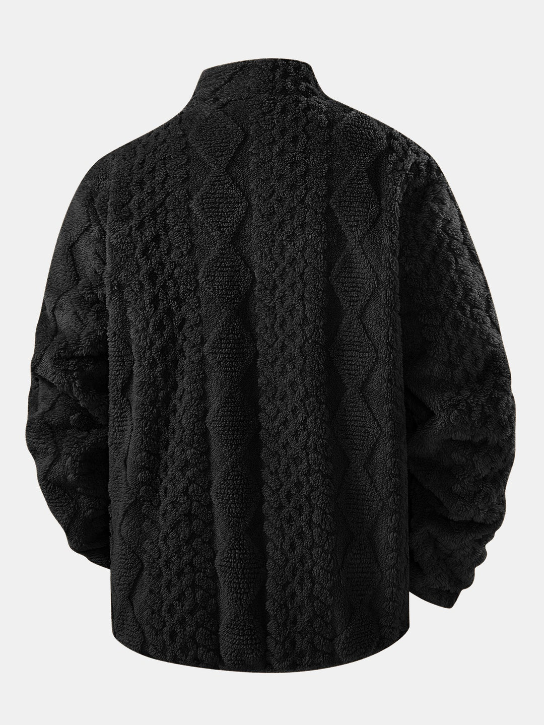 Geometric Jacquard Teddy Jacket