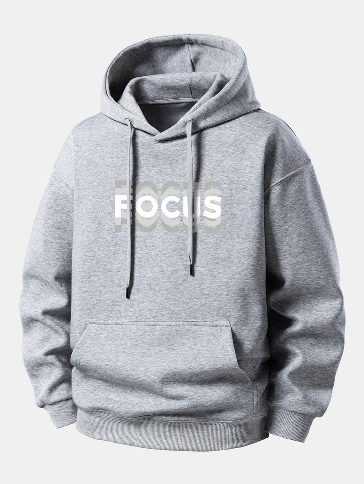 Focus Print Relax Fit Hoodie