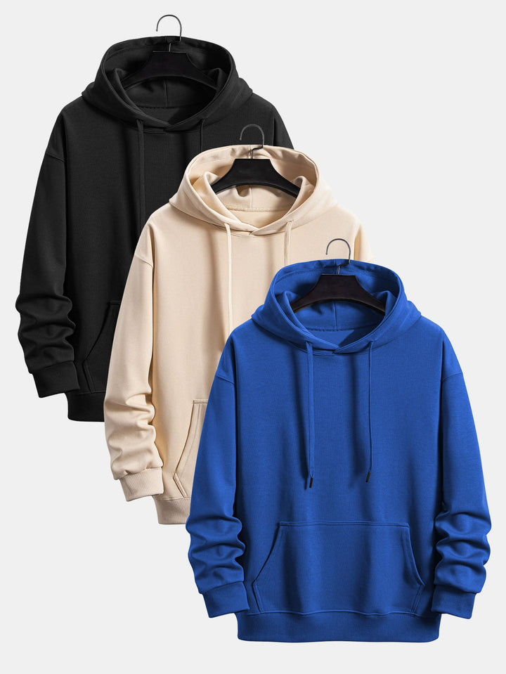 3 Pieces Basic Relax Fit Hoodie