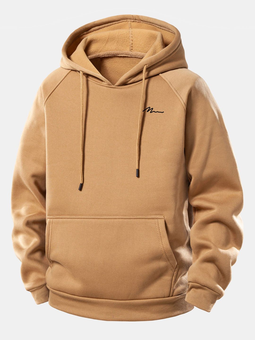 Men Print Drawstring Hoodie