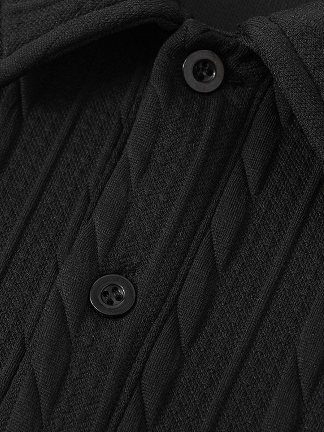 Relax Fit Twisted Jacquard Polo Sweatshirt