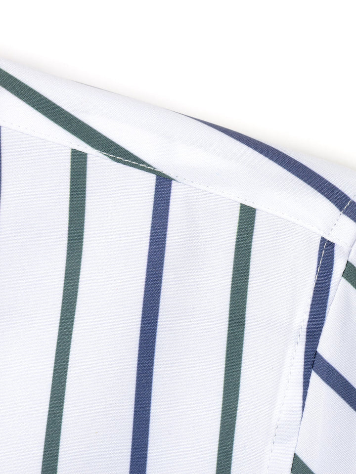 Long Sleeve Stripe Button Up Shirt