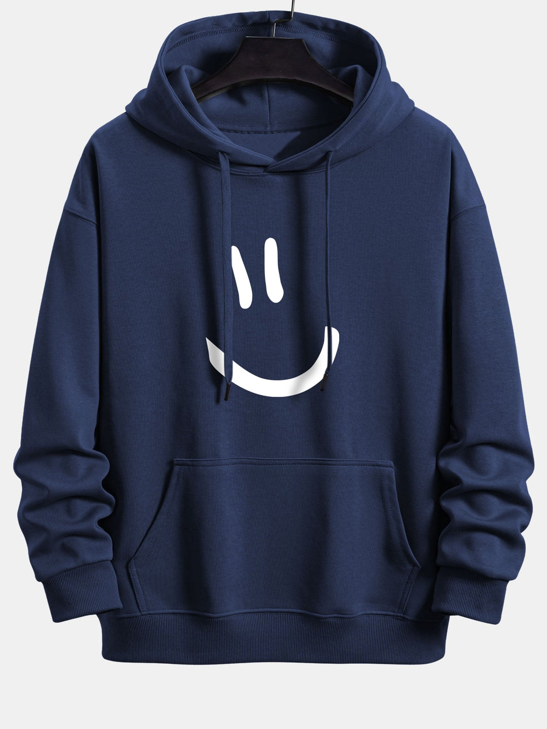 Smiley Face Print Relax Fit Hoodie