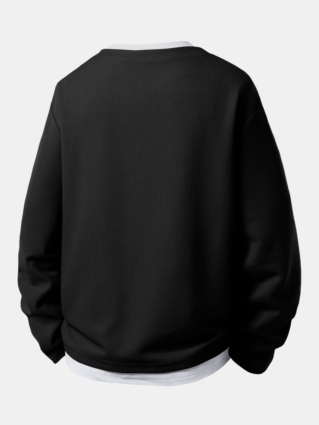 2 In 1 Button V-Neck Waffle T-Shirt With Pocket