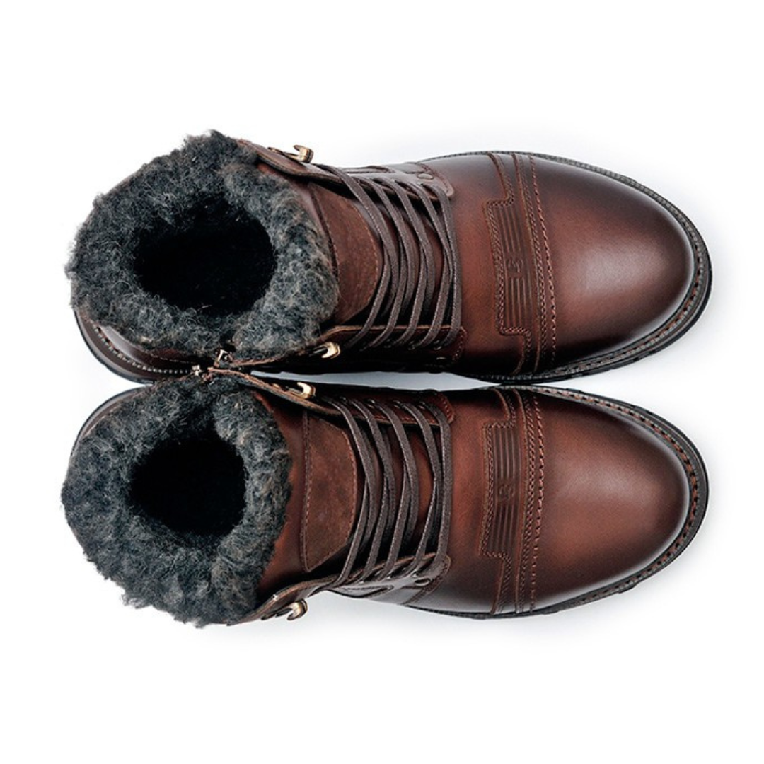Men’s Winter Boots in Genuine Brown Leather