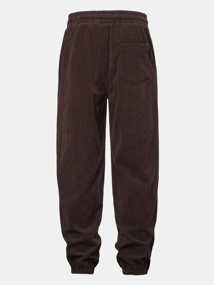 Corduroy Hoodie With Kangaroo Pocket & Corduroy Jogger Pants