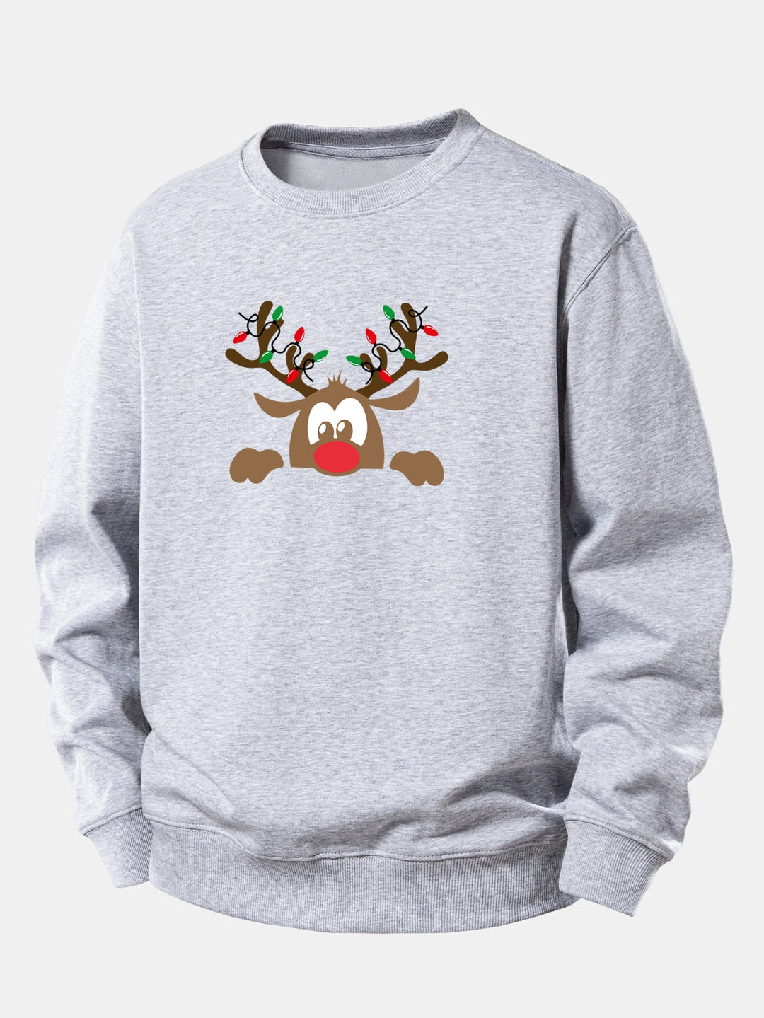 Christmas Reindeer Print Relax Fit Sweatshirt
