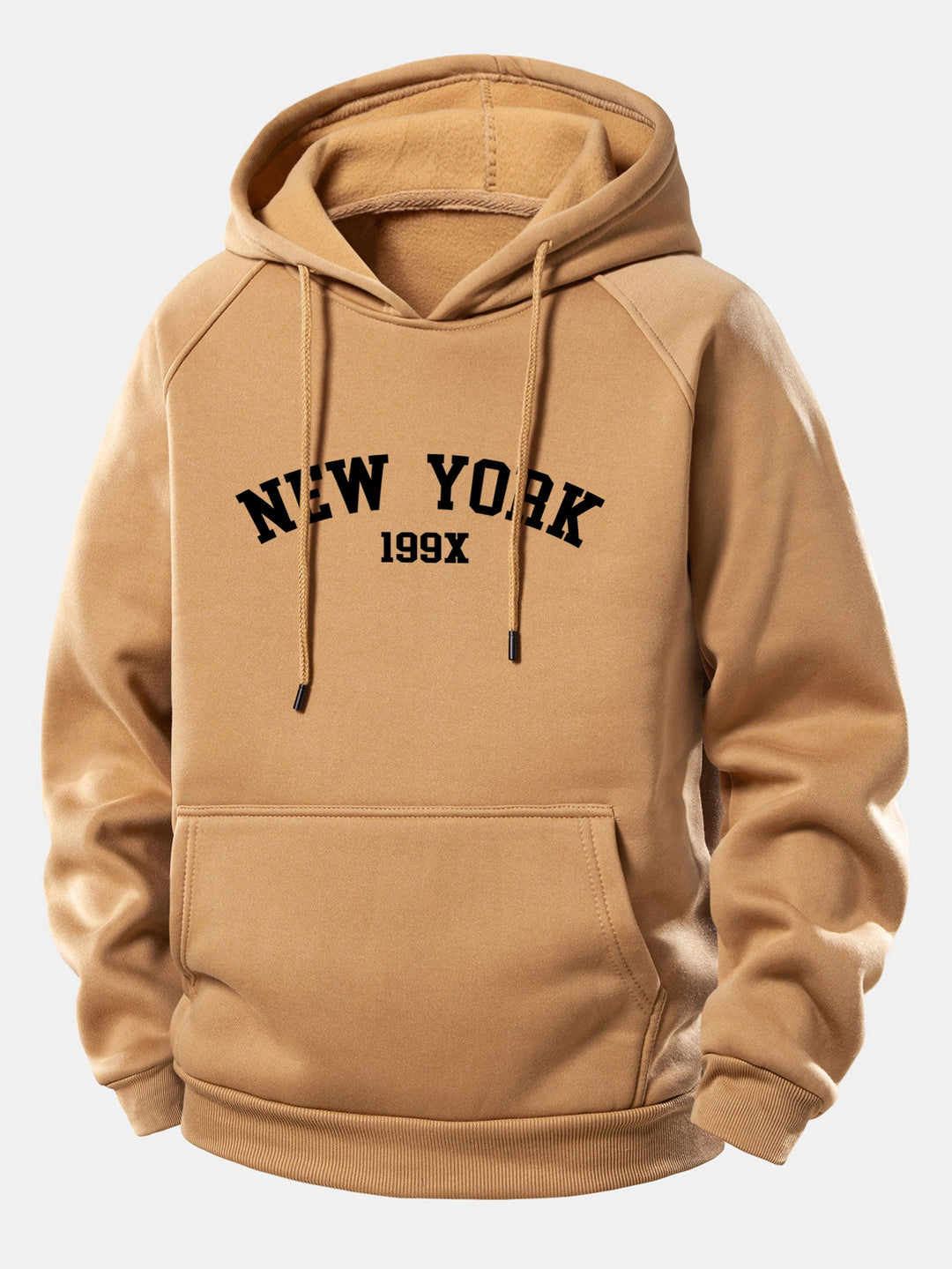 New York Print Drawstring Hoodie