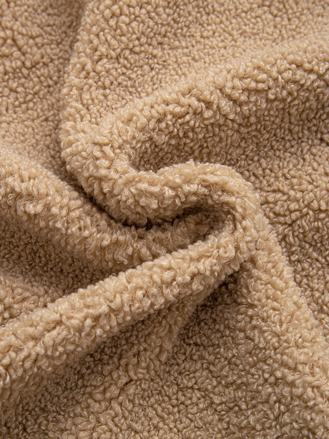 Contrast Plaid Teddy Zip-Up Hoodie