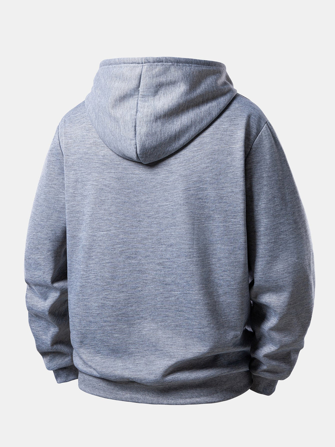 Smiley Face Print Teddy Fleece Lined Drawstring Hoodie