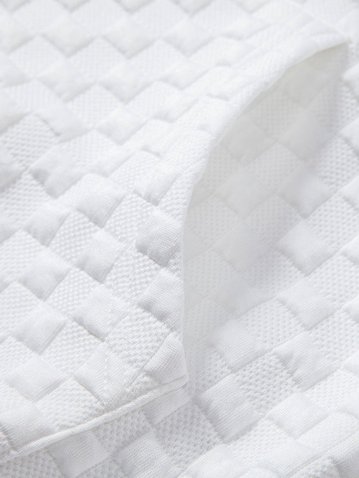 Relax Fit Checkerboard Jacquard Hoodie