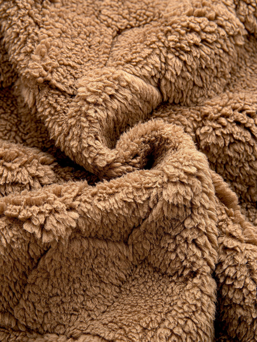 Relax Fit Checkerboard Kangaroo Pocket Teddy Hoodie & Jogger Pants