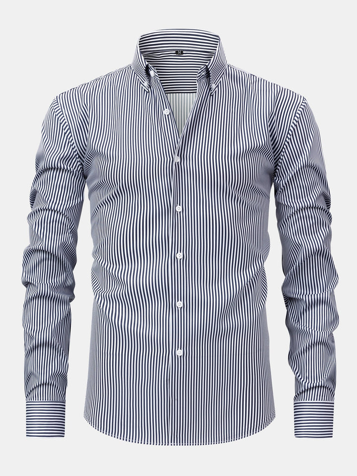Long Sleeve Stripe Button Up Shirt