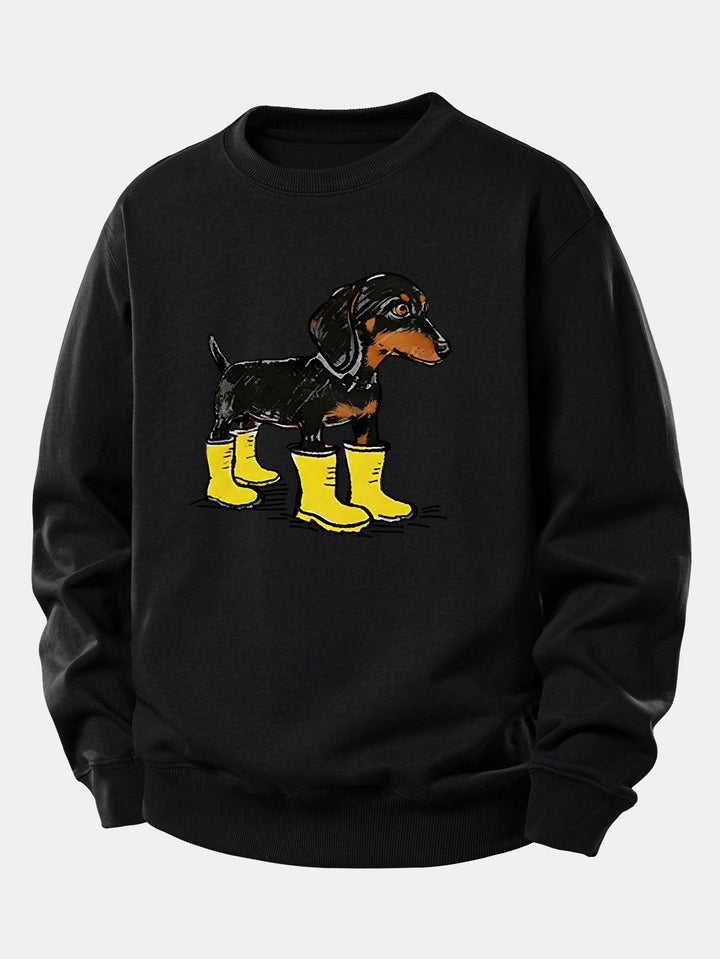 Boots Dachshund Print Relax Fit Sweatshirt