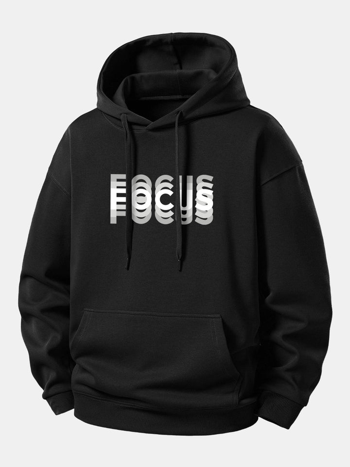 Focus Print Relax Fit Hoodie